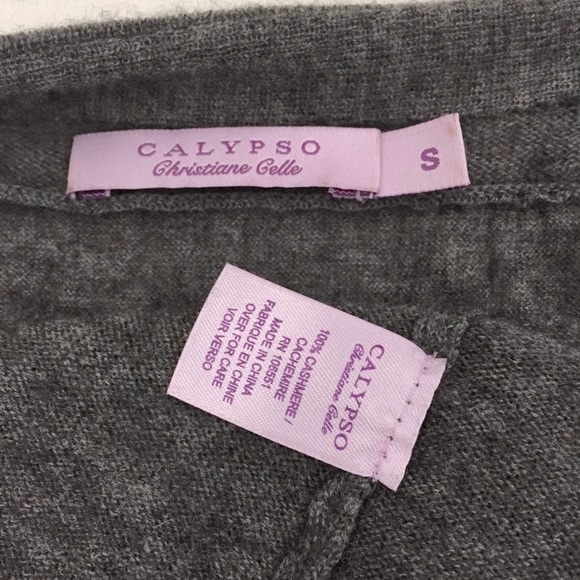 Calypso St. Barth gray cashmere Wrap Dresses - Picture 6 of 6